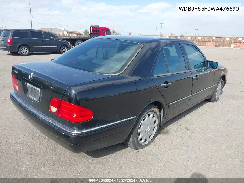 1998 Mercedes-Benz E-Class Base (A5) VIN: WDBJF65F0WA476690 Lot: 40646024