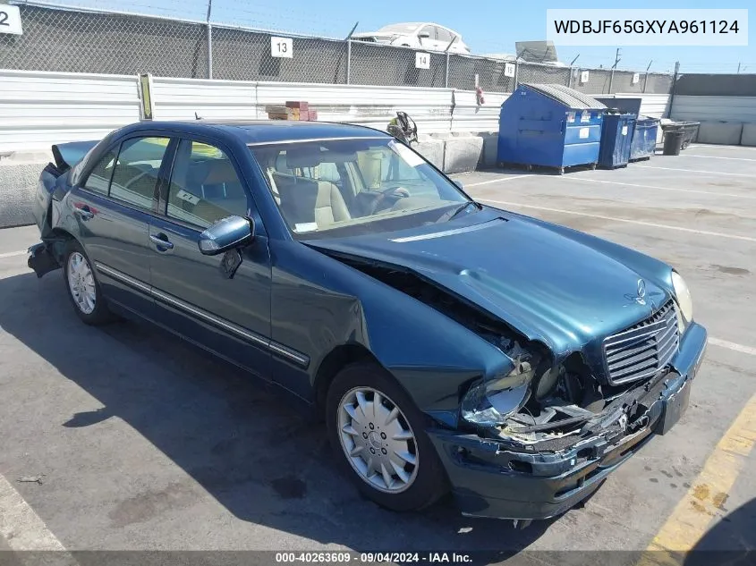 2000 Mercedes-Benz E 320 VIN: WDBJF65GXYA961124 Lot: 40263609