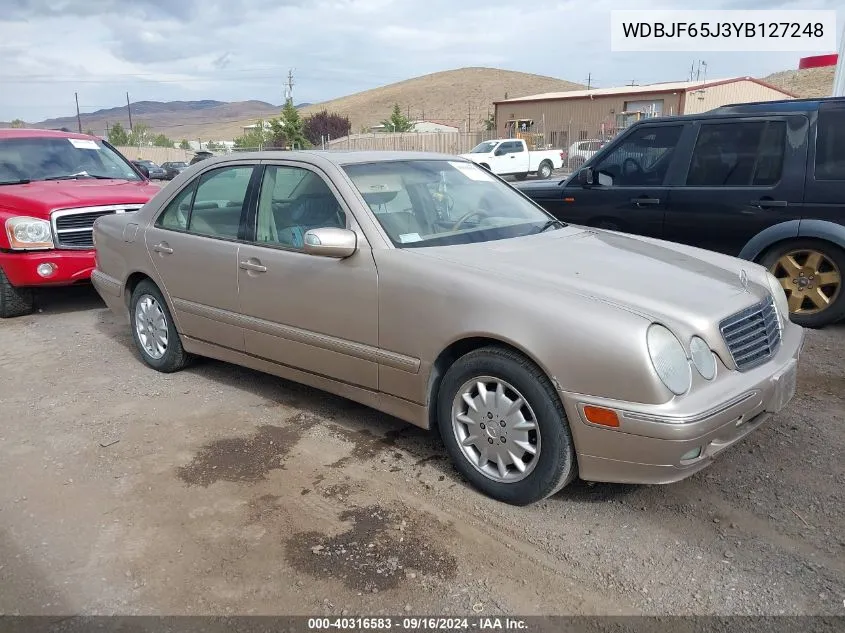 2000 Mercedes-Benz E 320 VIN: WDBJF65J3YB127248 Lot: 40316583