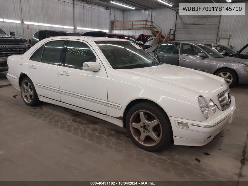 2000 Mercedes-Benz E 430 VIN: WDBJF70J1YB145700 Lot: 40491182