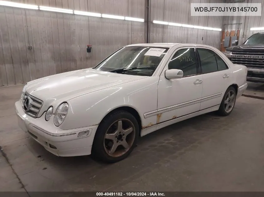 2000 Mercedes-Benz E 430 VIN: WDBJF70J1YB145700 Lot: 40491182