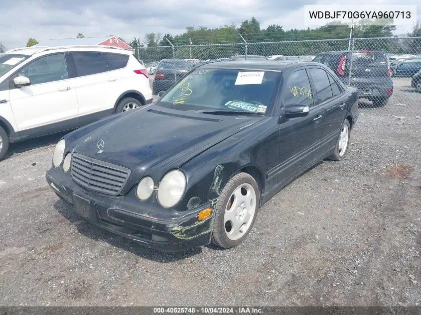 2000 Mercedes-Benz E 430 VIN: WDBJF70G6YA960713 Lot: 40525748