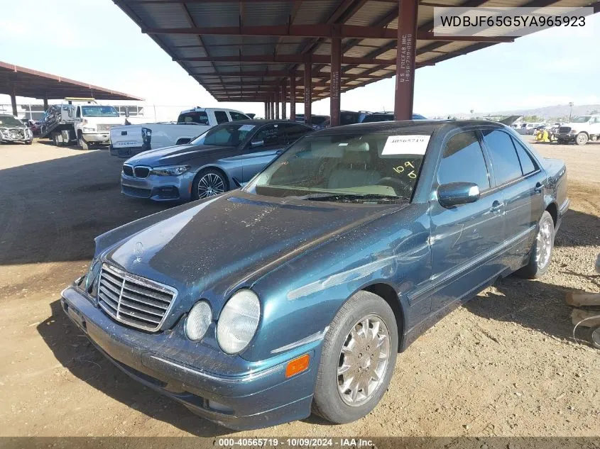 2000 Mercedes-Benz E 320 VIN: WDBJF65G5YA965923 Lot: 40565719