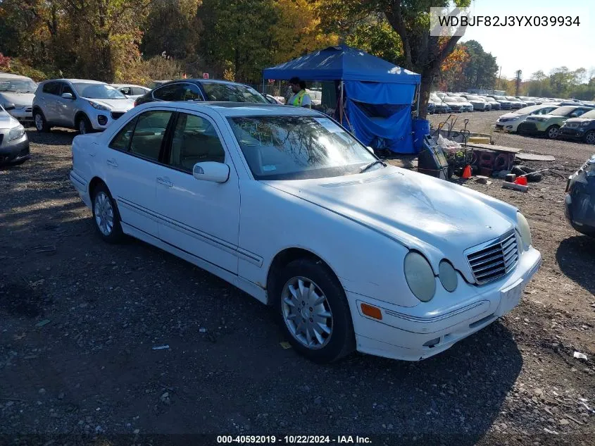 2000 Mercedes-Benz E 320 4M VIN: WDBJF82J3YX039934 Lot: 40592019