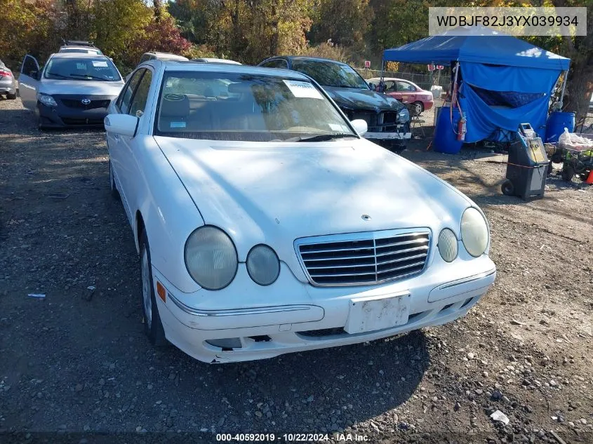 2000 Mercedes-Benz E 320 4M VIN: WDBJF82J3YX039934 Lot: 40592019