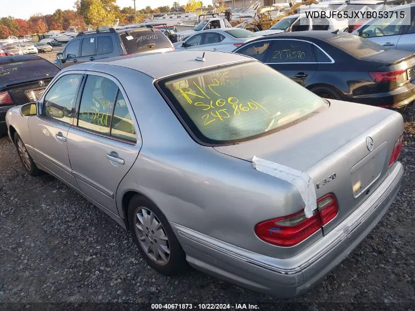 2000 Mercedes-Benz E 320 VIN: WDBJF65JXYB053715 Lot: 40671873