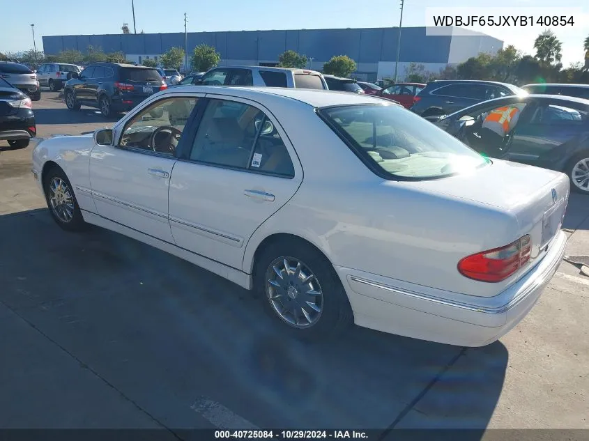 2000 Mercedes-Benz E 320 VIN: WDBJF65JXYB140854 Lot: 40725084