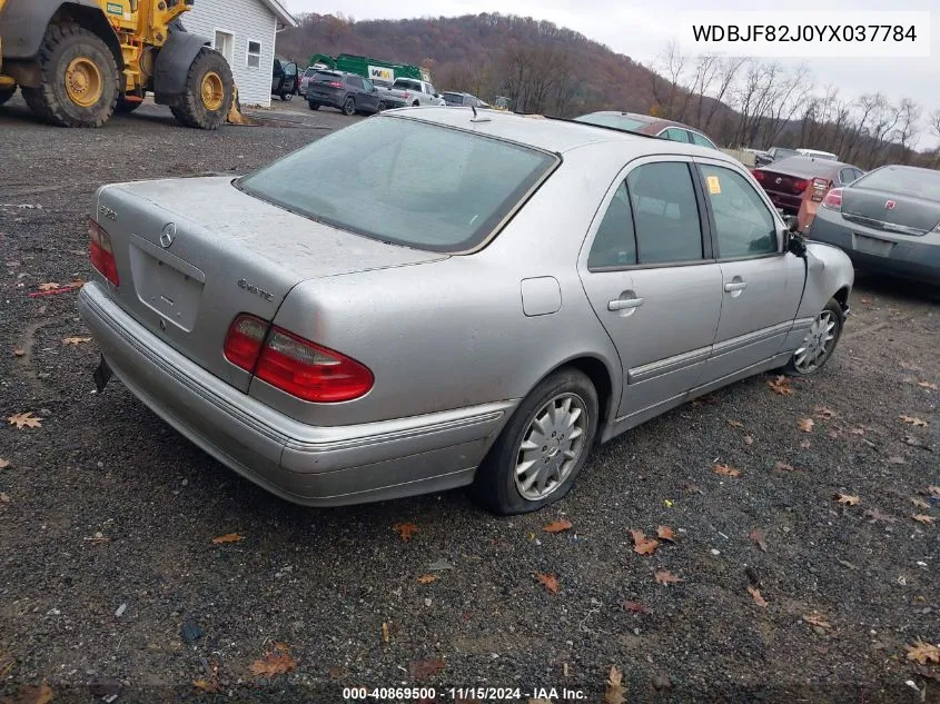 2000 Mercedes-Benz E 320 4M VIN: WDBJF82J0YX037784 Lot: 40869500