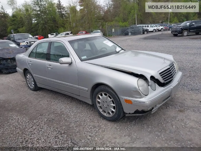 2001 Mercedes-Benz E 320 VIN: WDBJF65J11B216449 Lot: 39378007