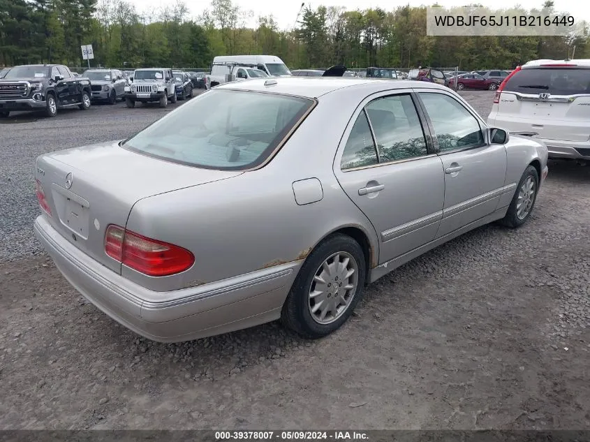 2001 Mercedes-Benz E 320 VIN: WDBJF65J11B216449 Lot: 39378007