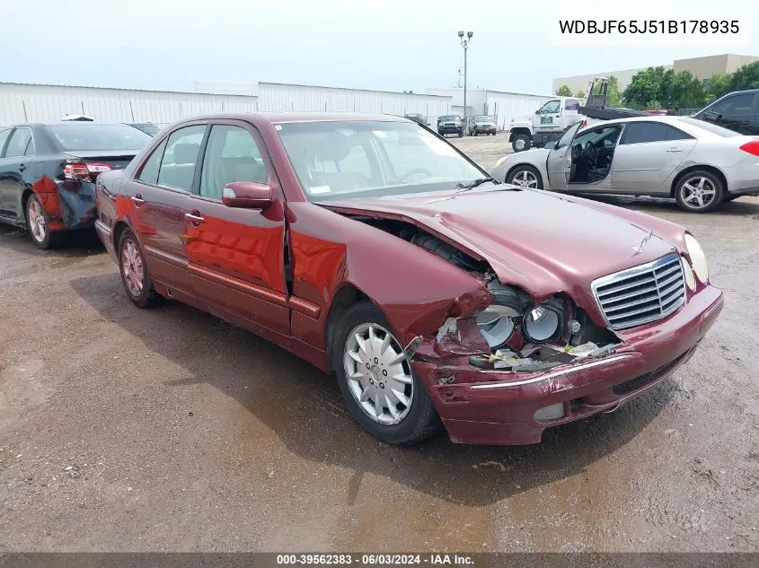 2001 Mercedes-Benz E 320 VIN: WDBJF65J51B178935 Lot: 39562383