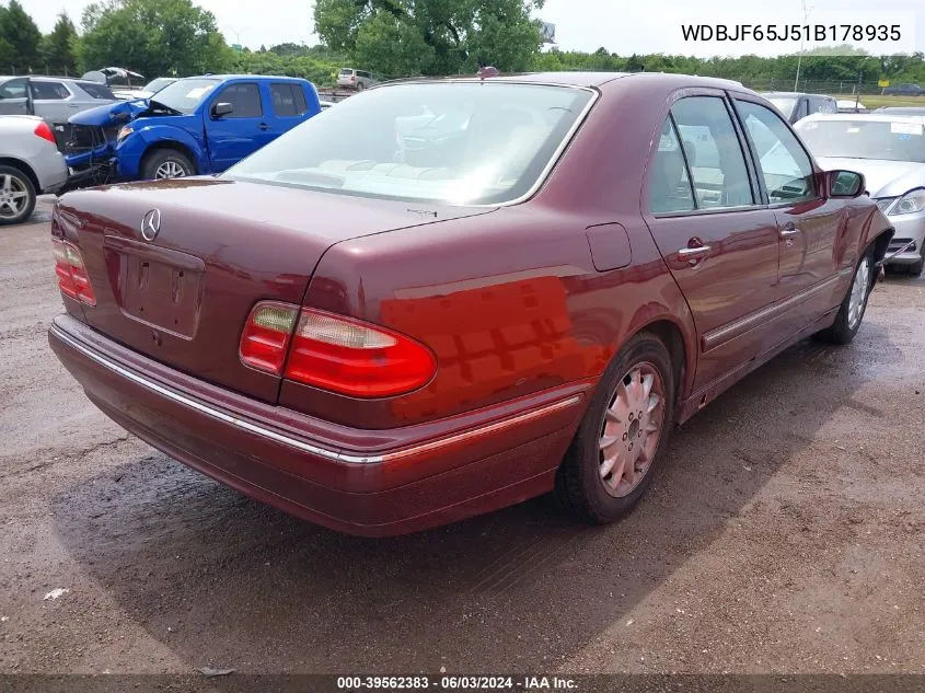 2001 Mercedes-Benz E 320 VIN: WDBJF65J51B178935 Lot: 39562383