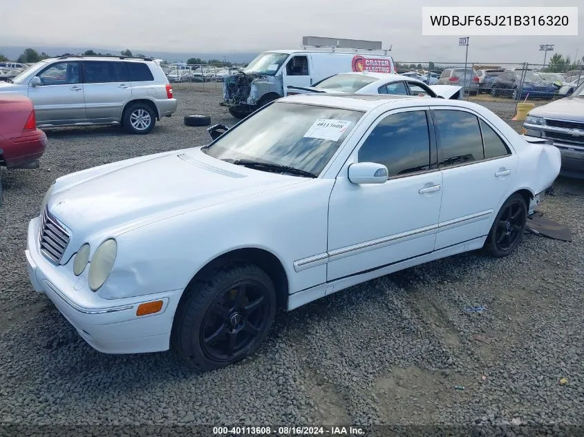 2001 Mercedes-Benz E 320 VIN: WDBJF65J21B316320 Lot: 40113608