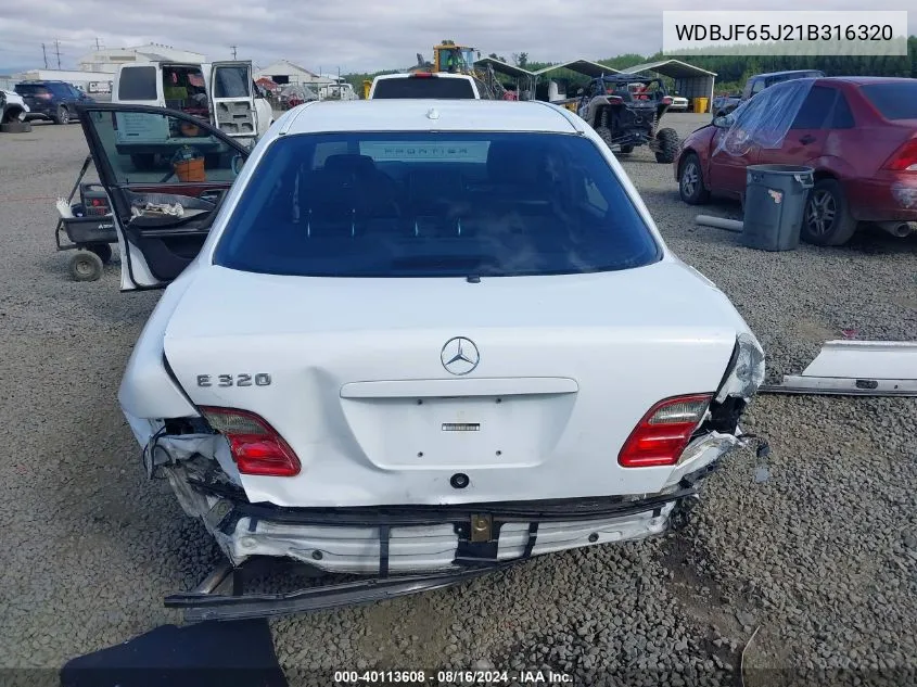 2001 Mercedes-Benz E 320 VIN: WDBJF65J21B316320 Lot: 40113608