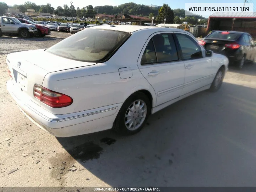 2001 Mercedes-Benz E 320 VIN: WDBJF65J61B191189 Lot: 40145515