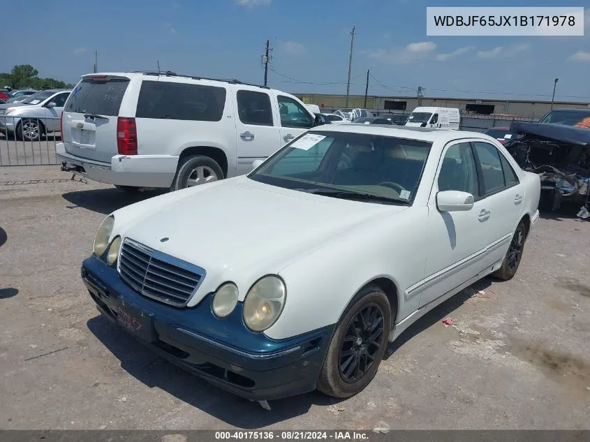 2001 Mercedes-Benz E 320 VIN: WDBJF65JX1B171978 Lot: 40175136