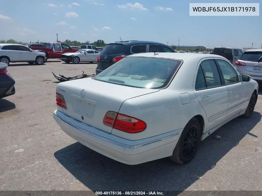 2001 Mercedes-Benz E 320 VIN: WDBJF65JX1B171978 Lot: 40175136