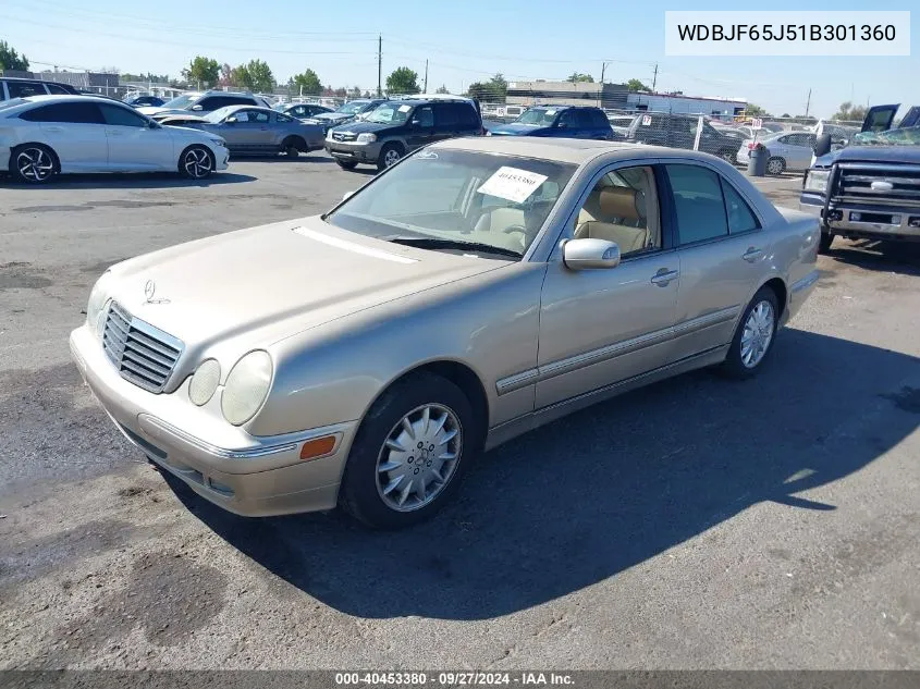 2001 Mercedes-Benz E 320 VIN: WDBJF65J51B301360 Lot: 40453380