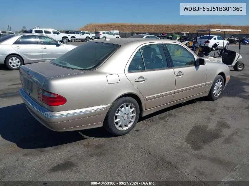 2001 Mercedes-Benz E 320 VIN: WDBJF65J51B301360 Lot: 40453380