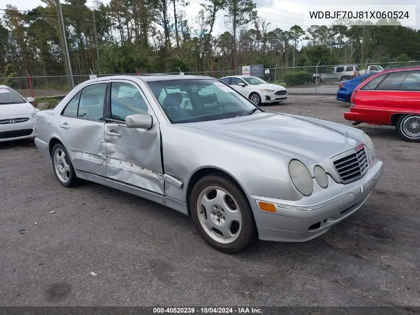 2001 Mercedes-Benz E 430 VIN: WDBJF70J81X060524 Lot: 40520239