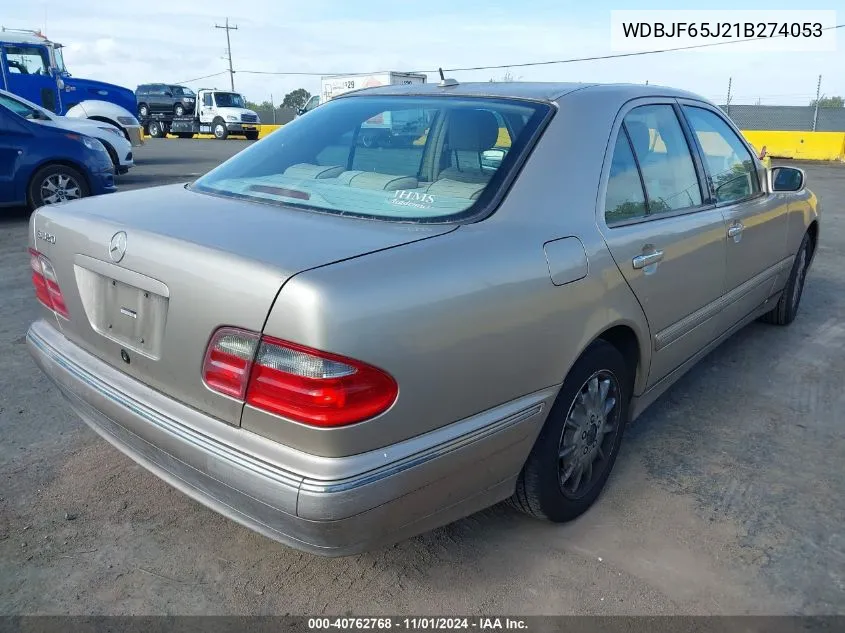 2001 Mercedes-Benz E 320 VIN: WDBJF65J21B274053 Lot: 40762768