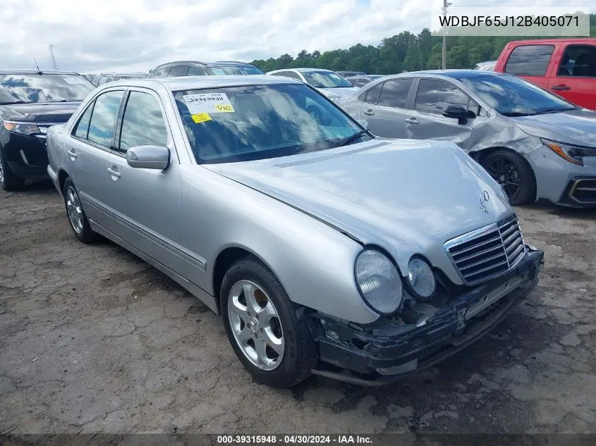 2002 Mercedes-Benz E 320 Special Edition VIN: WDBJF65J12B405071 Lot: 39315948