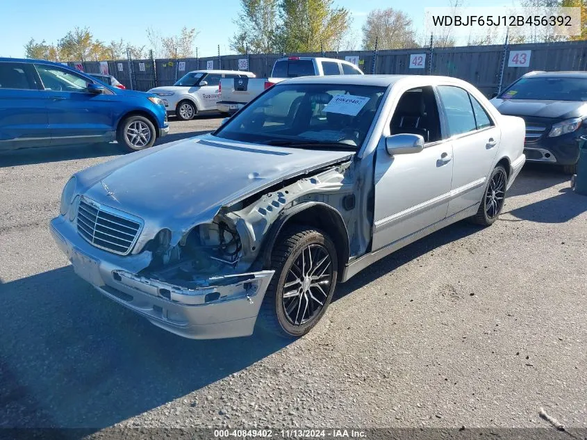 2002 Mercedes-Benz E 320 Special Edition VIN: WDBJF65J12B456392 Lot: 40849402