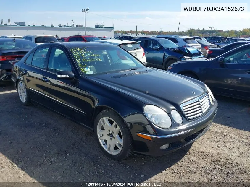 2003 Mercedes-Benz E-Class VIN: WDBUF70JX3A152673 Lot: 12091416