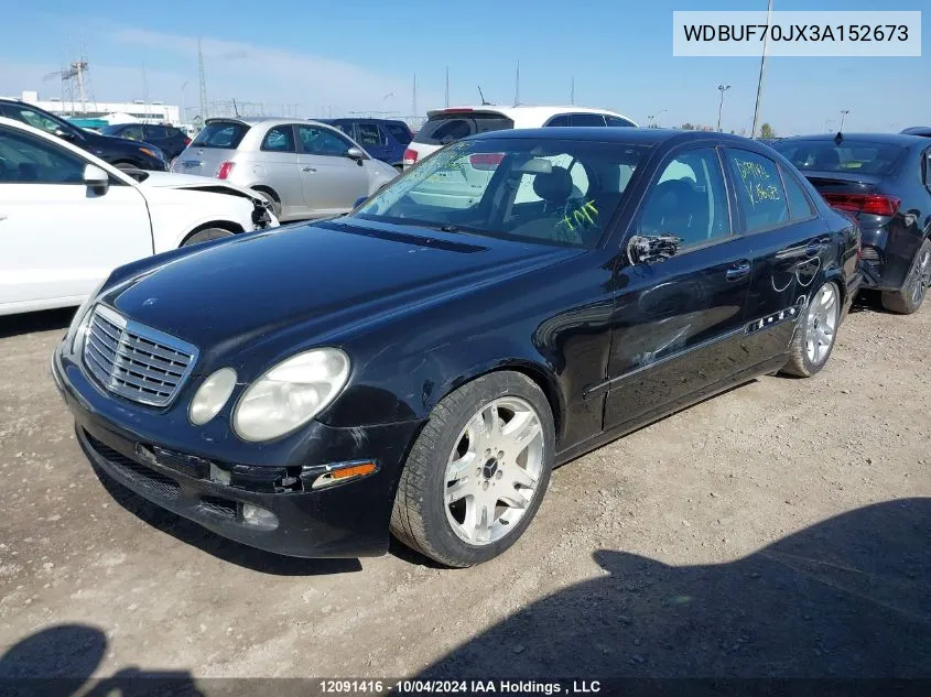 2003 Mercedes-Benz E-Class VIN: WDBUF70JX3A152673 Lot: 12091416