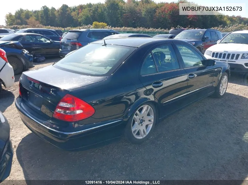 2003 Mercedes-Benz E-Class VIN: WDBUF70JX3A152673 Lot: 12091416