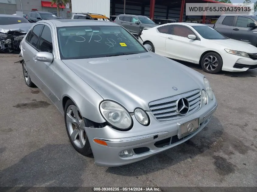 2003 Mercedes-Benz E 320 VIN: WDBUF65J53A359135 Lot: 39385235