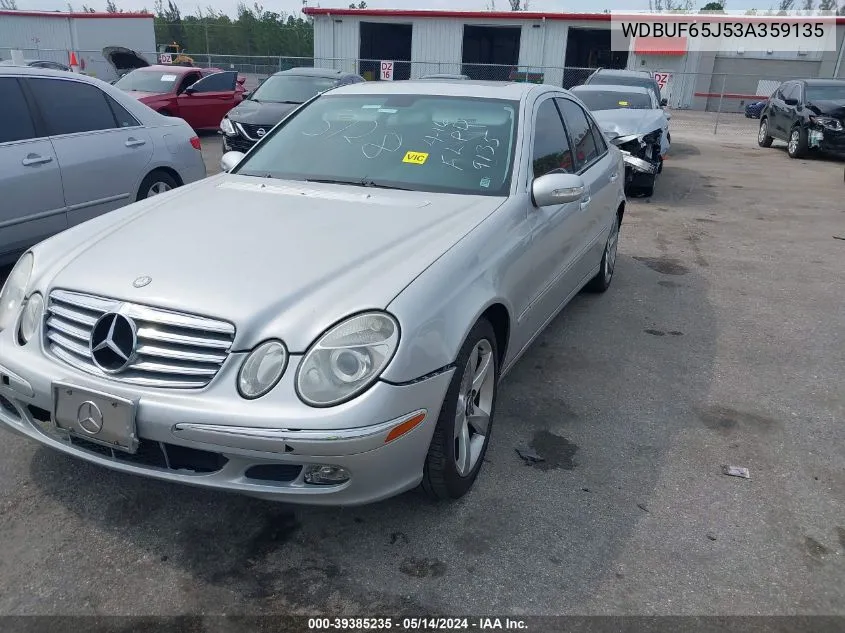 2003 Mercedes-Benz E 320 VIN: WDBUF65J53A359135 Lot: 39385235