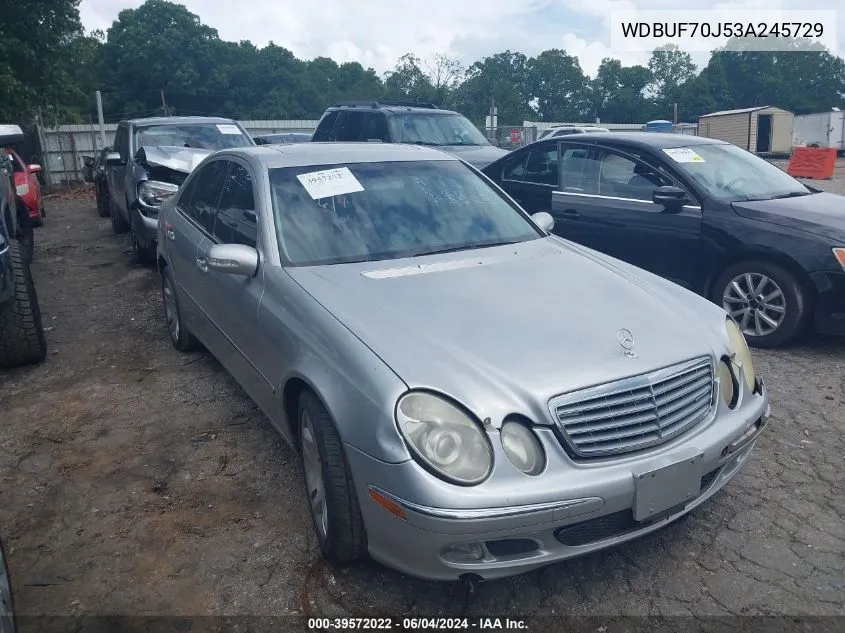 2003 Mercedes-Benz E 500 VIN: WDBUF70J53A245729 Lot: 39572022