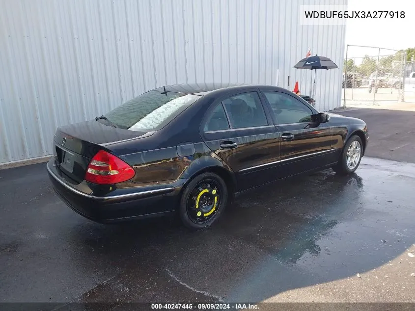 2003 Mercedes-Benz E 320 VIN: WDBUF65JX3A277918 Lot: 40247445