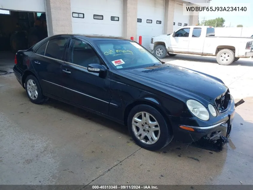 2003 Mercedes-Benz E 320 VIN: WDBUF65J93A234140 Lot: 40313345