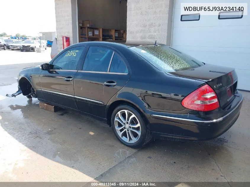 2003 Mercedes-Benz E 320 VIN: WDBUF65J93A234140 Lot: 40313345