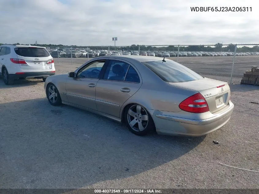 2003 Mercedes-Benz E 320 320 VIN: WDBUF65J23A206311 Lot: 40372549