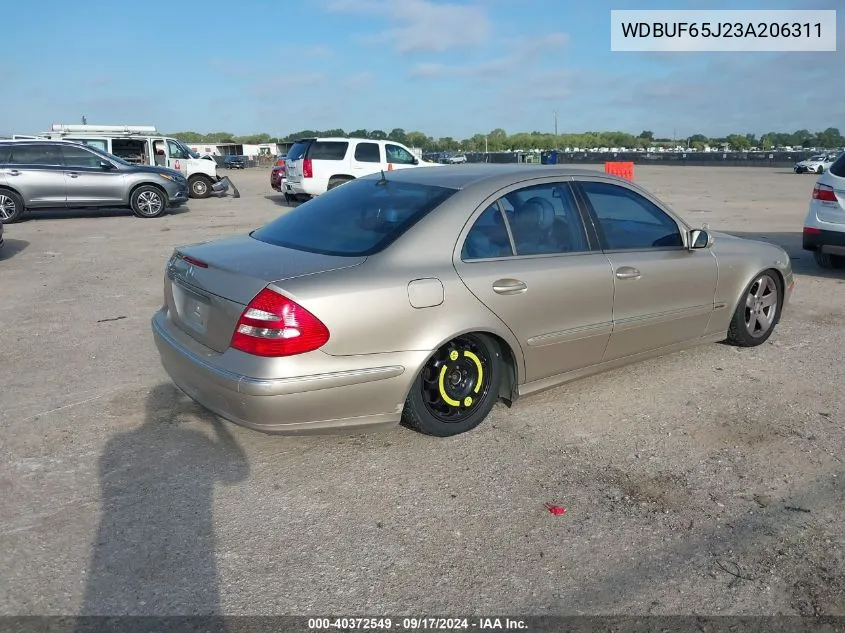 2003 Mercedes-Benz E 320 320 VIN: WDBUF65J23A206311 Lot: 40372549