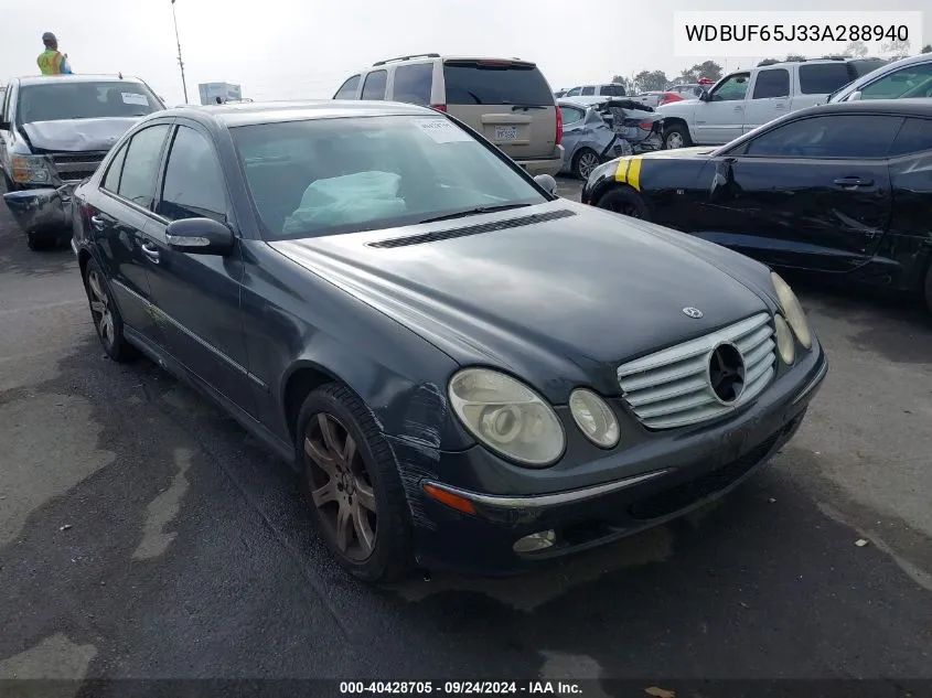 2003 Mercedes-Benz E 320 VIN: WDBUF65J33A288940 Lot: 40428705