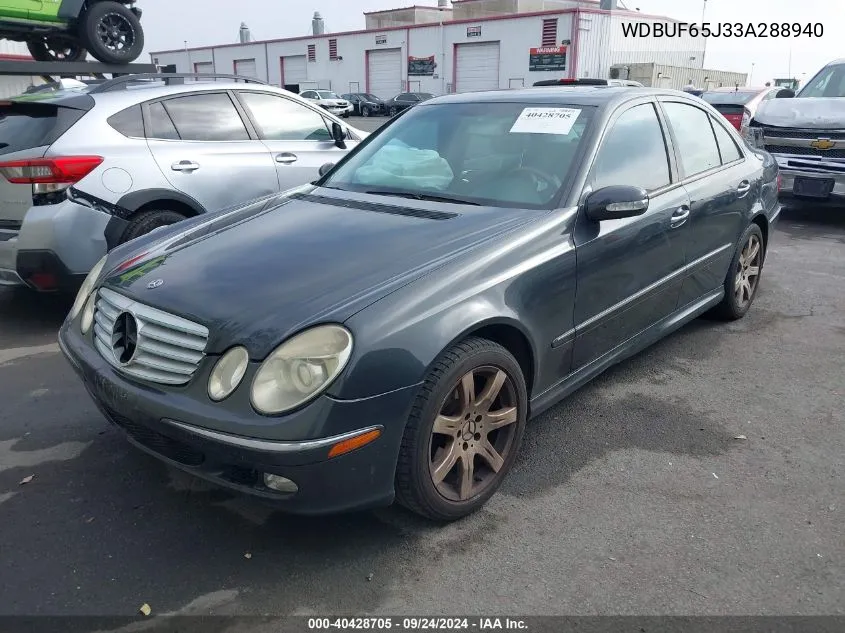 2003 Mercedes-Benz E 320 VIN: WDBUF65J33A288940 Lot: 40428705