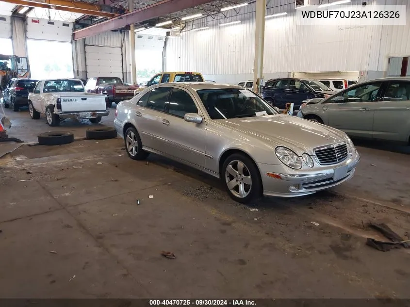 2003 Mercedes-Benz E 500 VIN: WDBUF70J23A126326 Lot: 40470725