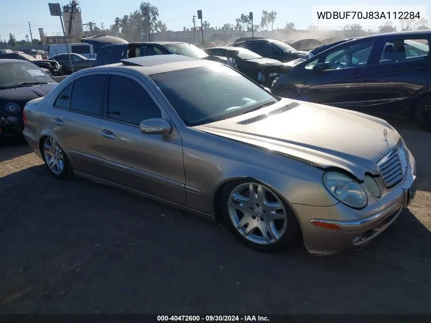 2003 Mercedes-Benz E 500 VIN: WDBUF70J83A112284 Lot: 40472600