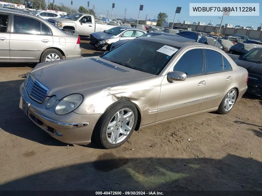 2003 Mercedes-Benz E 500 VIN: WDBUF70J83A112284 Lot: 40472600