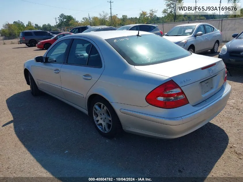 2003 Mercedes-Benz E 320 VIN: WDBUF65J93A169676 Lot: 40504782