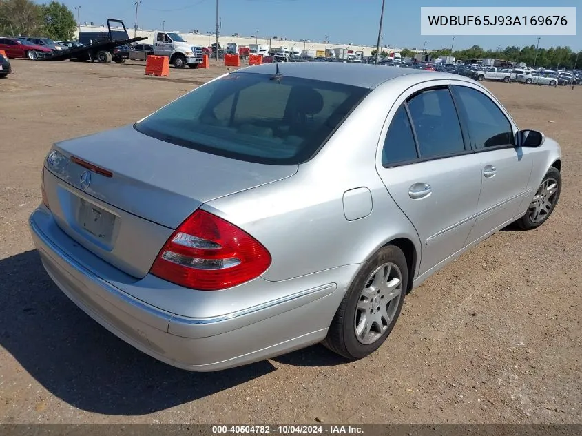 2003 Mercedes-Benz E 320 VIN: WDBUF65J93A169676 Lot: 40504782