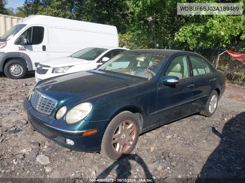 2003 Mercedes-Benz E 320 VIN: WDBUF65J03A189489 Lot: 40602272