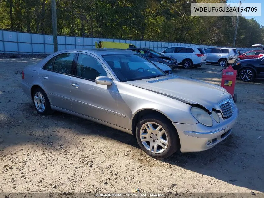 2003 Mercedes-Benz E 320 VIN: WDBUF65J23A194709 Lot: 40626959