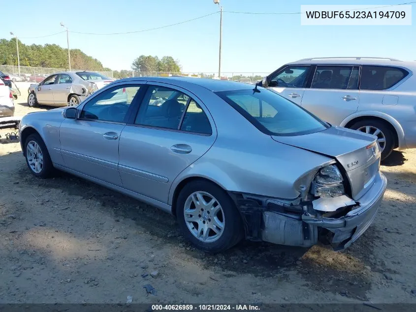 2003 Mercedes-Benz E 320 VIN: WDBUF65J23A194709 Lot: 40626959