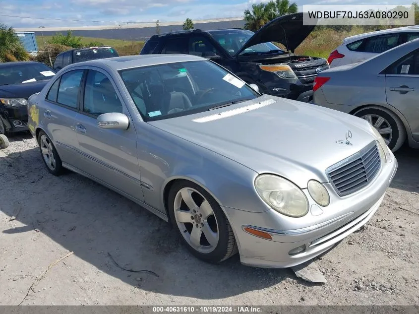 2003 Mercedes-Benz E 500 VIN: WDBUF70J63A080290 Lot: 40631610