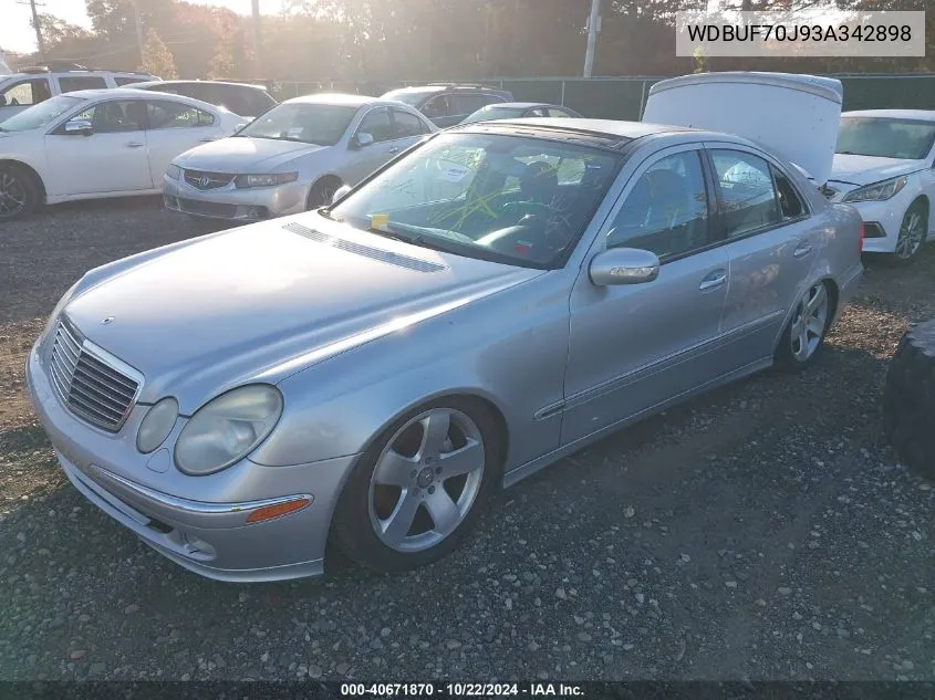 2003 Mercedes-Benz E 500 VIN: WDBUF70J93A342898 Lot: 40671870